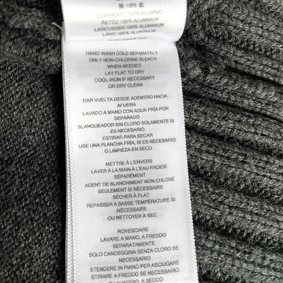 MICHAEL KORS | Women’s Zip-Up Dark Gray Chain Embroidered Cardigan Size M - Picture 8 of 8